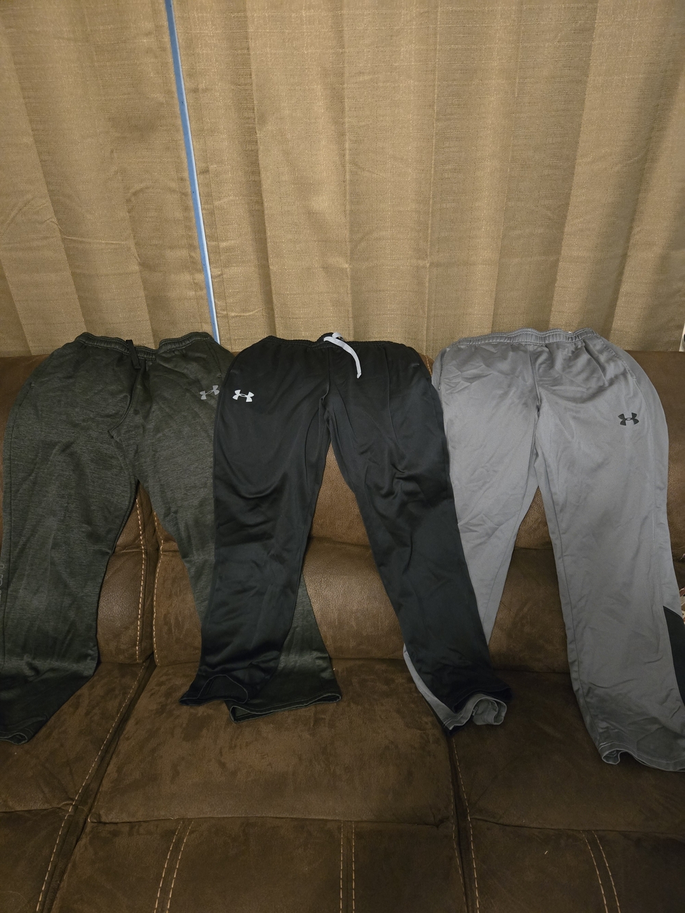 Under Armour Boys Athletic Joggers Bundle - Olive, Black, Light Gray